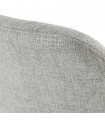 Tabouret de bar design gris en tissu et bois Leila