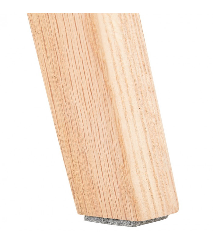Tabouret de bar design gris en tissu et bois Leila Mini
