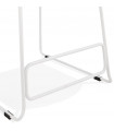 Tabouret de bar design rose en plastique et métal Monaco Mini
