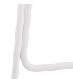 Tabouret de bar design blanc en plastique et métal Monaco