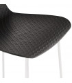 Tabouret de bar design noir en plastique et métal Monaco