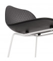 Tabouret de bar design noir en plastique et métal Monaco