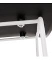 Tabouret de bar design noir en plastique et métal Monaco