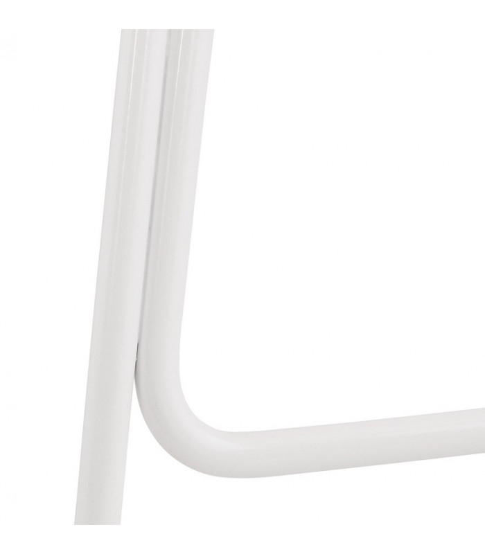 Tabouret de bar design gris en plastique et métal Monaco
