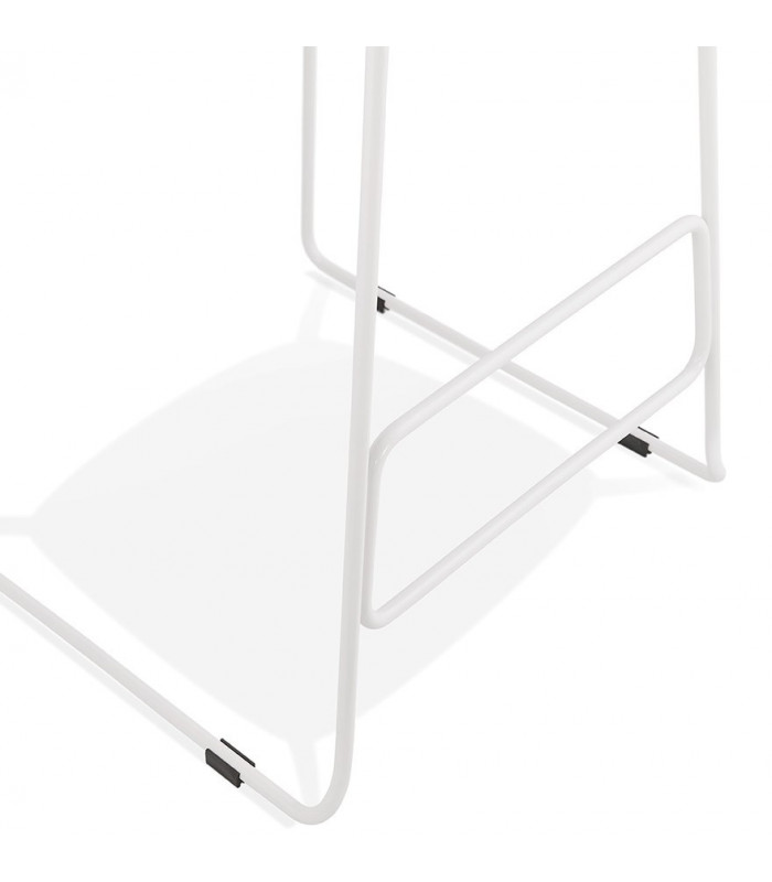 Tabouret de bar design bleu en plastique et métal Monaco