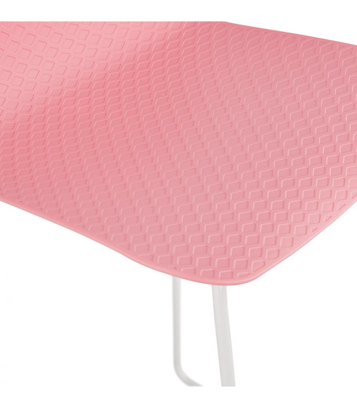 Tabouret de bar design rose en plastique et métal Monaco