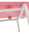Tabouret de bar design rose en plastique et métal Monaco