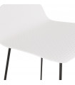 Tabouret de bar design blanc en plastique et métal Monaco Mini