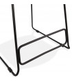 Tabouret de bar design blanc en plastique et métal Monaco Mini