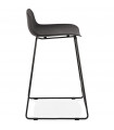 Tabouret de bar design noir en plastique et métal Monaco Mini