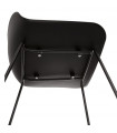Tabouret de bar design noir en plastique et métal Monaco
