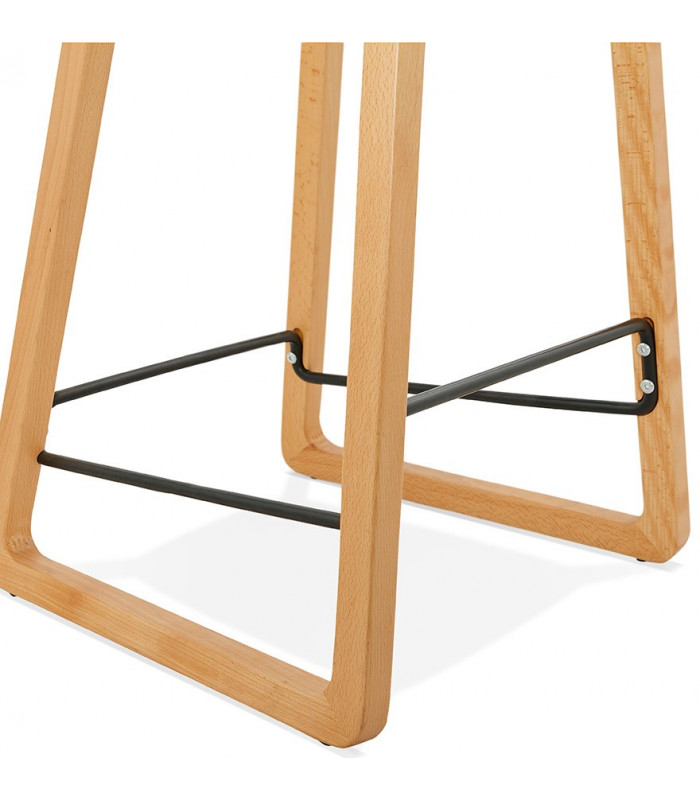 Tabouret de bar design gris foncé en tissu et bois Parkman Mini