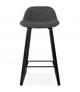 Tabouret de bar design gris foncé en tissu et bois Parkman Mini