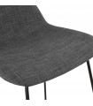 Tabouret de bar design gris foncé en tissu et métal Pineapple