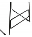 Tabouret de bar design gris foncé en tissu et métal Pineapple