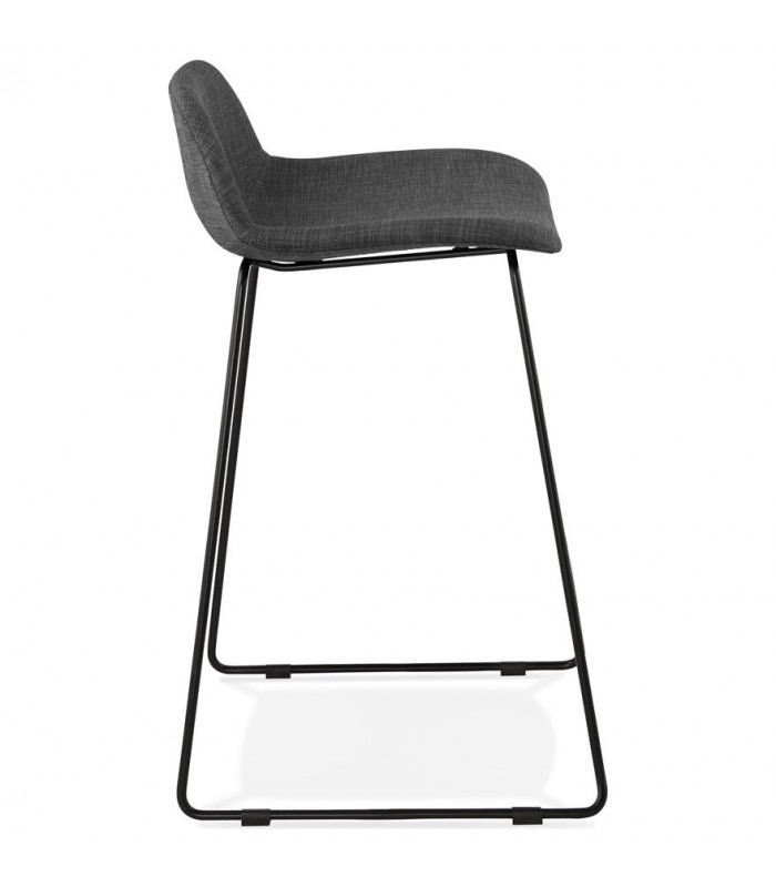 Tabouret de bar design gris foncé en tissu et métal Pineapple Mini