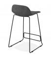 Tabouret de bar design gris foncé en tissu et métal Pineapple Mini