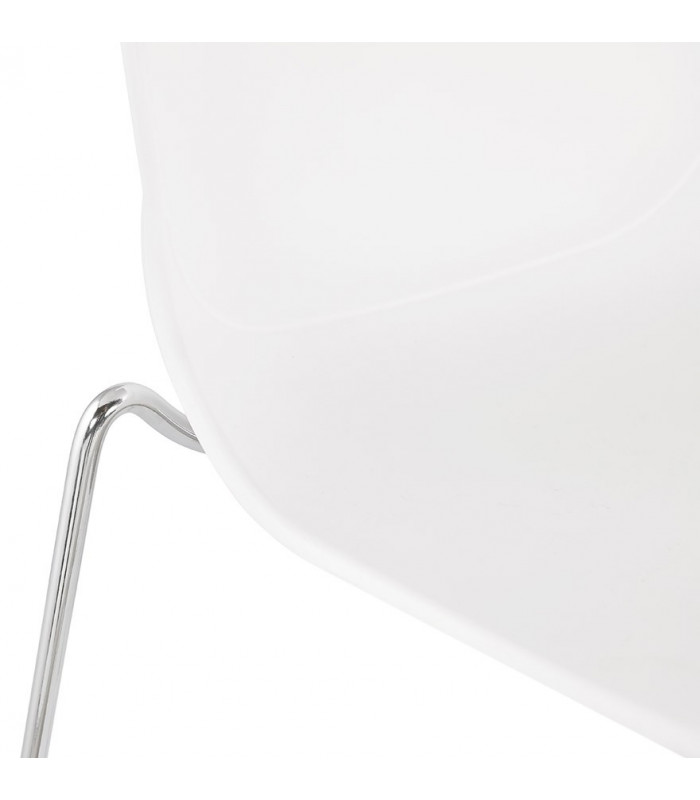 Tabouret de bar design blanc en plastique et métal Reman Mini