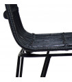 Tabouret de bar design noir en bois et métal Giamatti