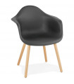 Fauteuil design noir en plastique Britton