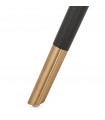 Tabouret de bar design marron en tissu et bois Ayres Mini