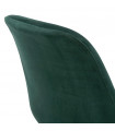 Tabouret de bar design vert en tissu et bois Alvah