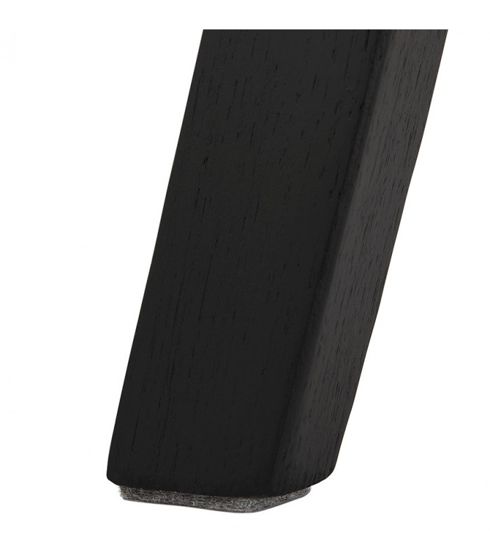 Tabouret de bar design vert en tissu et bois Alvah