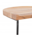 Tabouret de bar design naturel en bois et métal Jak