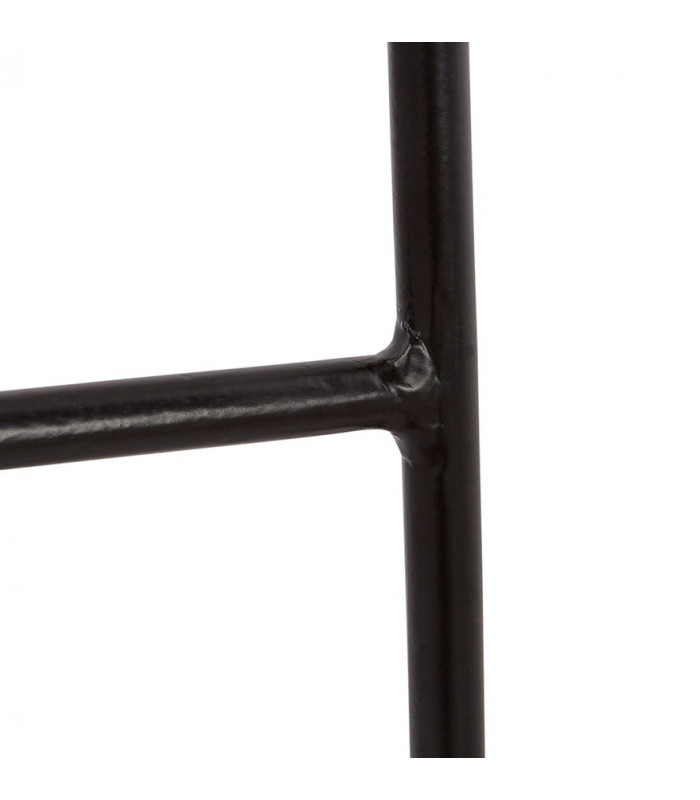 Tabouret de bar design naturel en bois et métal Jak
