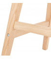 Tabouret de bar design gris foncé en tissu et bois Nya