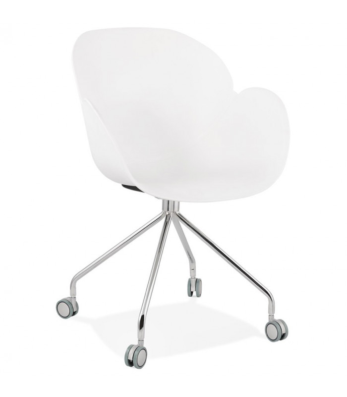 Fauteuil design blanc en plastique Malia
