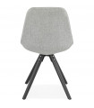 Chaise design gris en tissu et bois Avit