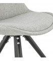 Chaise design gris en tissu et bois Avit