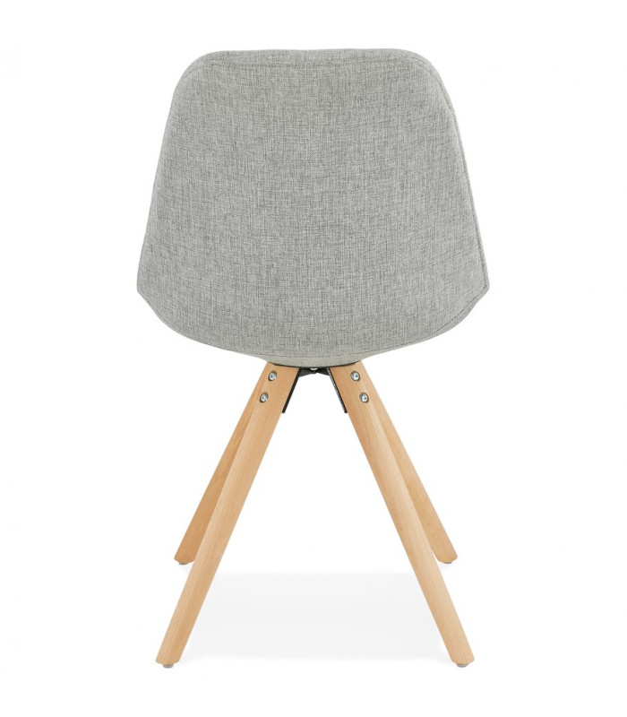 Chaise design gris en tissu et bois Axis