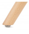 Chaise design gris en tissu et bois Axis