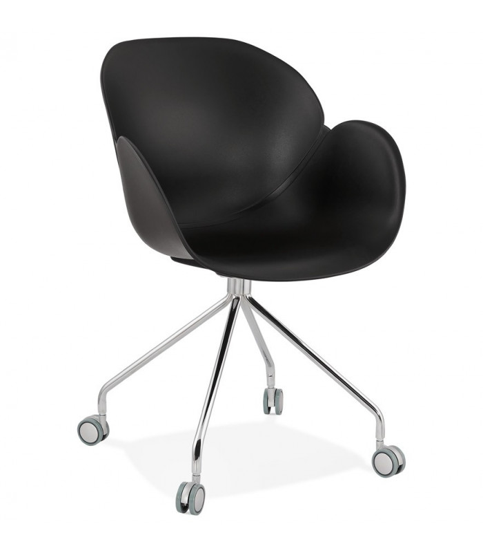Fauteuil design noir en plastique Malia