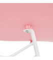 Chaise design rose en plastique et métal Curl