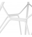Chaise design rose en plastique et métal Curl