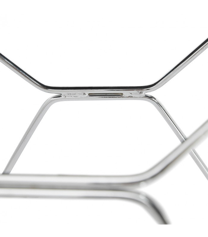 Chaise design rose en plastique et métal Curl