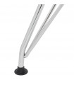 Chaise design rose en plastique et métal Curl