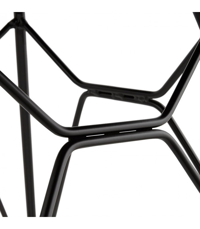 Chaise design rose en plastique et métal Curl