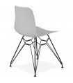 Chaise design gris en plastique et métal Curl