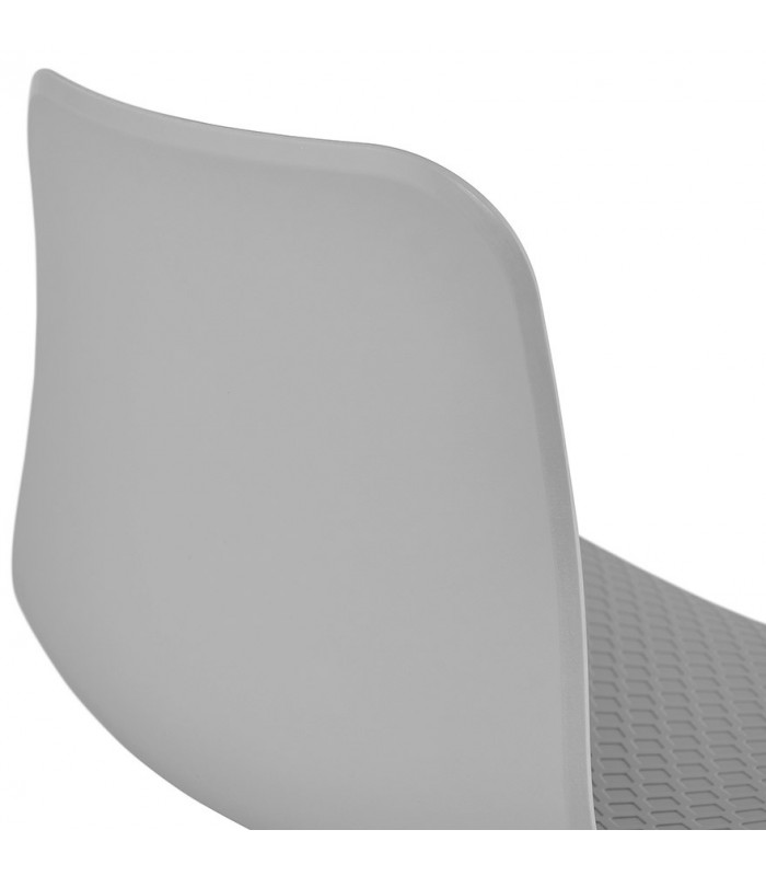 Chaise design gris en plastique et métal Curl