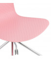 Chaise design rose en plastique et métal Malibu