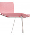 Chaise design rose en plastique et métal Amalfi