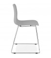 Chaise design gris en plastique et métal Amalfi