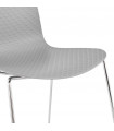 Chaise design gris en plastique et métal Amalfi
