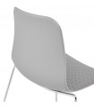 Chaise design gris en plastique et métal Amalfi