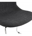 Chaise design gris foncé en tissu et métal Meteora