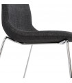 Chaise design gris foncé en tissu et métal Meteora